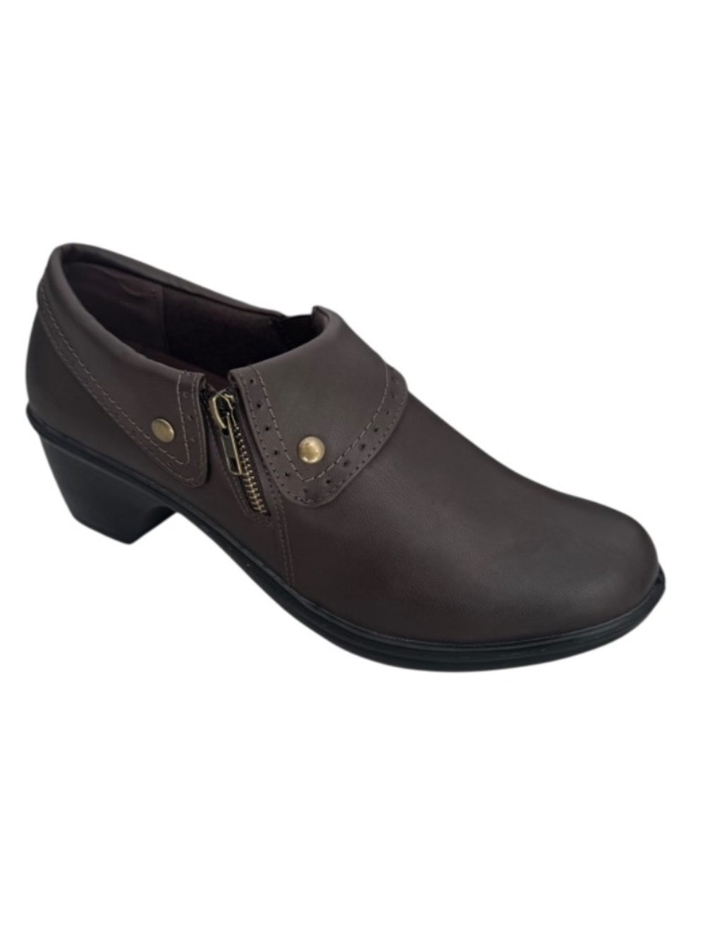 Easy Street Women s Darcy Ankle Booties, Brown Vegan Leather Size 9.5M - NWB